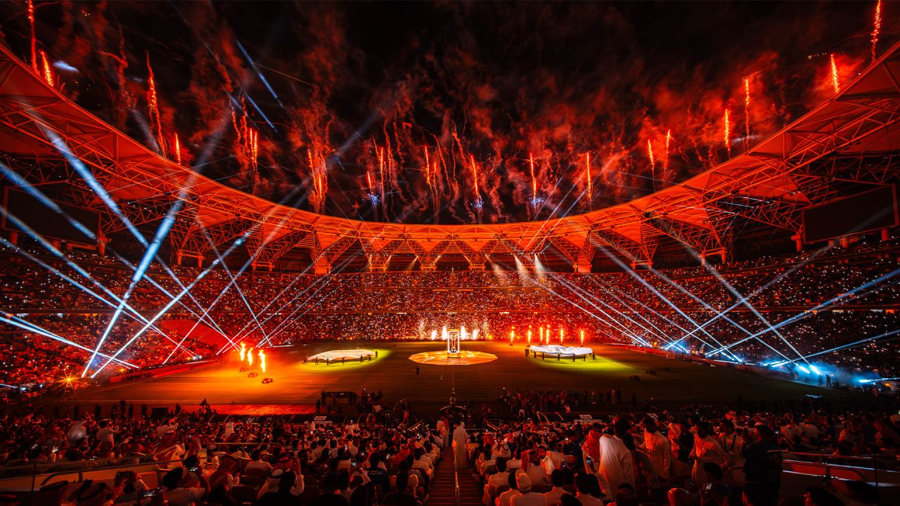 Kings Cup 2026 closing ceremony stage production by Entertainment Solutions in Saudi Arabia